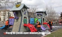 Elazığ Belediyesi Parklardaki Oyun Alanlarını Yeniledi