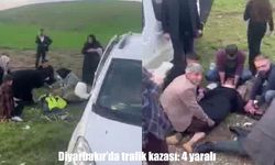 Diyarbakır’da hafif ticari araç takla attı: 4 yaralı