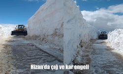 Hizan’da çığ nedeniyle kapanan yol yeniden ulaşıma açıldı