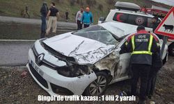 Bingöl’de otomobil takla attı: 1 ölü 2 yaralı