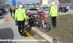 Malatya’da otomobil ile motosiklet çarpıştı: 1 yaralı