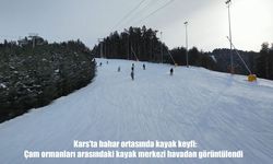 Kars Sarıkamış’ta bahar ayında kayak keyfi devam ediyor
