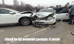 Elazığ'da iki otomobil çarpıştı: 9 yaralı