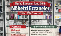 Muş’ta bayramın ikinci günü nöbetçi eczaneler belli oldu