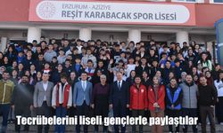 Erzurum’da liselilerle ‘Tecrübe Paylaşımı’ söyleşisi düzenlendi