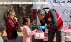 Ağrı’da öğrenciler Gazze için 650 bin lira bağış topladı