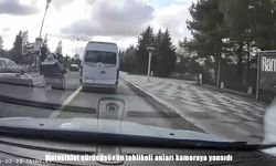 Elazığ’da yürekleri ağza getiren motosikletli kameraya yansıdı