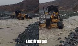 Elazığ’da şiddetli yağış sele dönüştü