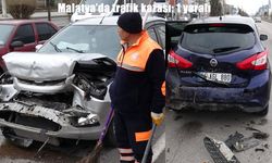Malatya'da iki otomobil çarpıştı: 1 yaralı