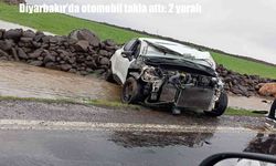 Diyarbakır’da otomobil takla attı: 2 yaralı