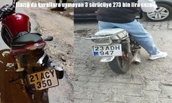 Elazığ’da Trafik denetimi: 3 sürücüye 273 bin TL ceza