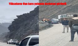 Yüksekova-Van yolunda heyelan paniği: Sürücüler saniyelerle kurtuldu