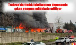 Trabzon’da Fabrika Deposu Alev Alev Yandı