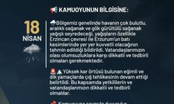 Erzurum’da Kuvvetli Yağış ve Çığ Uyarısı