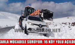 Muş’ta karla mücadele sürüyor: 16 köy yolu ulaşıma açıldı