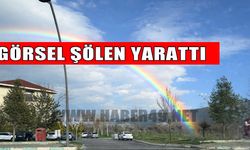 Muş semalarında görsel şölen: Gökkuşağı hayran bıraktı