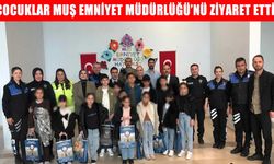 Çocuklardan Muş Emniyet Müdürlüğü’ne ziyaret