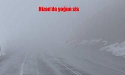 Hizan’da Yoğun Sis Sürücülere Zor Anlar Yaşattı
