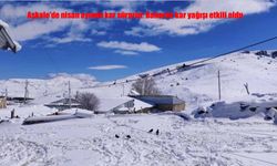 Aşkale’de nisan ayında kar sürprizi