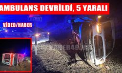 Muş’ta ambulans devrildi: 1 günlük bebek ve annesi dahil 5 yaralı