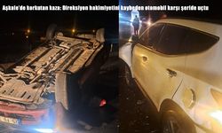 Aşkale’de direksiyon hakimiyetini kaybeden otomobil karşı şeride uçtu