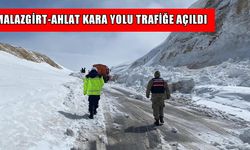 Malazgirt-Ahlat kara yolu çığ temizleme çalışmasının ardından ulaşıma açıldı
