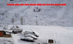 Erzurum Güne Karla Uyandı