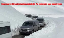 Bahçesaray-Hizan karayoluna çığ düştü: Yol yaklaşık 4 saat kapalı kaldı