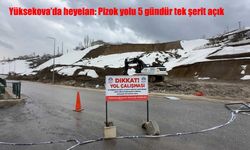 Yüksekova’da Heyelan Yolu Tek Şeride Düşürdü