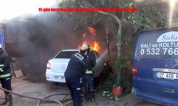 Kepez’de Motosiklet Tamirhanesinde Yangın