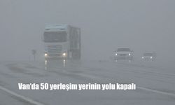 Kar yağışı Van'da ulaşımı vurdu: 50 yerleşim yerinin yolu kapalı