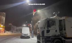 Erzurum’da kar ve tip etkili