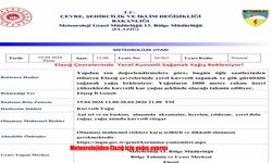 Elazığ’da gök gürültülü sağanak yağış bekleniyor