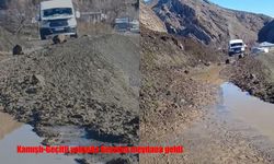 Hakkari’de heyelan nedeniyle Kamışlı-Geçitli yolu kapandı