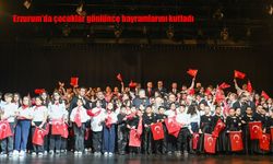 Erzurum’da çocuklar gönlünce bayramlarını kutladı