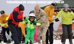 Palandöken'de sevgiye uzanan jandarma eli