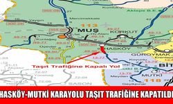 Hasköy-Mutki karayolu kar ve tipi nedeniyle ulaşıma kapandı