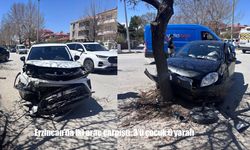 Erzincan’da iki araç çarpıştı: 3’ü çocuk 6 yaralı