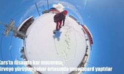 Bahar Ortasında Kış Keyfi: Kars’ta Zirvede Snowboard