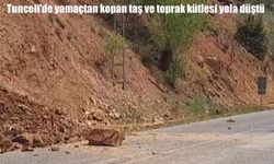 Tunceli’de yağış sonrası heyelan: Kara yolunda ulaşım kısa süreli aksadı