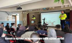 Erzincan'da öğrenci ve öğretmenlere trafik eğitimi