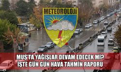 Muş’ta yağışlar devam edecek mi? İşte 5 günlük hava tahmin raporu