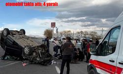 Erzurum’da otomobil takla attı: 4 yaralı