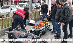 Erzurum'da otomobil ile motosiklet çarpıştı: 1 yaralı