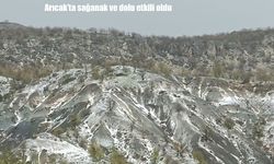 Arıcak'ta sağanak ve dolu etkili oldu