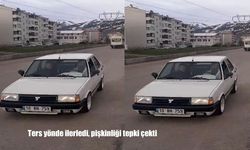 Erzurum’da ters yönde giden sürücü tepki çekti