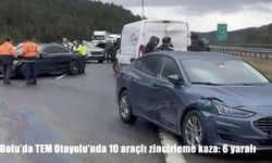 Bolu’da kayganlaşan yolda zincirleme kaza: 6 yaralı