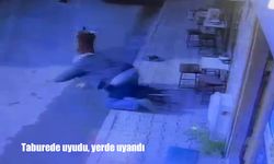 Erzurum’da gülümseten olay: Taburede uyuyan adam yere düştü