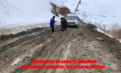 Bahçesaray’da Çamur Çilesi: Araçlar İple Kurtarılıyor