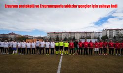 Erzurum Protokolü ve Erzurumsporlu Yıldızlar Gençlerle Sahada Buluştu